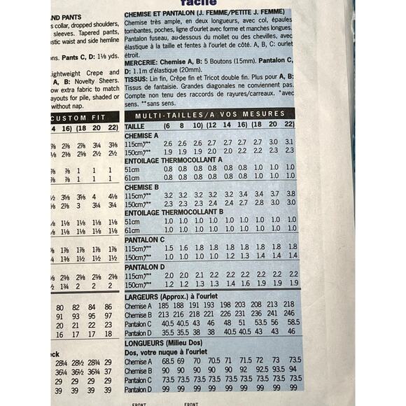 Butterick pattern 3759 top pants size 12 14 - Picture 6 of 9